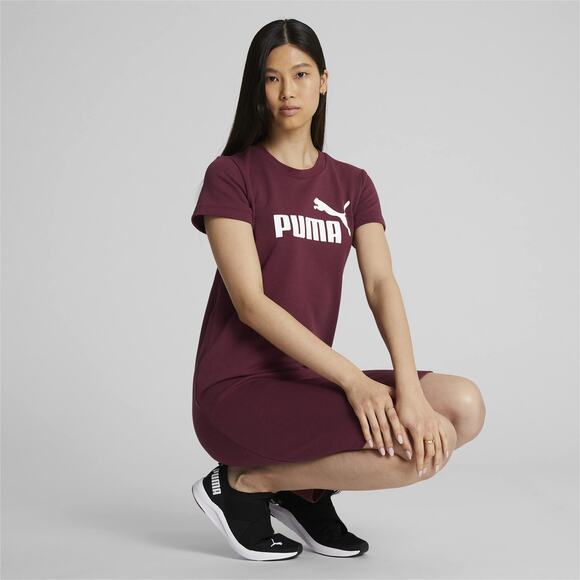 PUMA Women's Essentials Logo Dress, Dark Jasper Size L 11781 - Picture 1 of 5